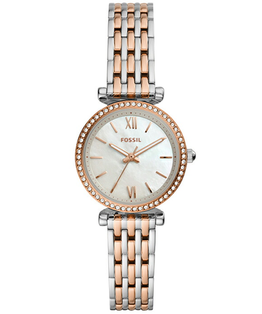 FOSSIL フォッシル CARLIE MINI カーリー ミニ ES4649 レディース 腕時計 クオーツ 電池式 アナログ メタルベルト ゴールド シルバー 国内正規品