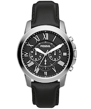 FOSSIL フォッシル GRANT グラント FS4812 メンズ 腕時計 クオーツ クロノグラフ アナログ 革ベルト ブラック 国内正規品