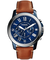 FOSSIL フォッシル GRANT グラント FS5151 メンズ 腕時計 クオーツ クロノグラフ アナログ ブルーダイヤル ブラウン 革ベルト 国内正規品