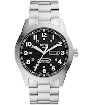 FOSSIL フォッシル DEFENDER ディフェンダー 46mm FS5976 メンズ 腕時計 ソーラー アナログ メタルベルト ブラック 国内正規品