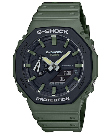G-SHOCK ストリート ユーティリティカラー GA-2110SU-3AJF メンズ 腕時計 アナデジ ワサビ グリーン カーボン 国内正規品 カシオ 八角形