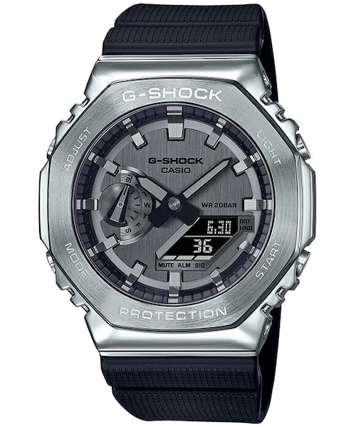 CASIO G-SHOCK GM-2100 メタルベゼル 腕時計 G-SHOCK 2100シリーズ シルバー メタルベゼル GM-2100-1AJF メンズ