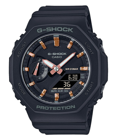 G-SHOCK ミッドサイズ GMA-S2100-1AJF メンズ レディース 腕時計 アナデジ ブラック 国内正規品 カシオ 八角形