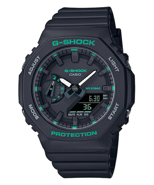 G-SHOCK ミッドサイズ グリーンアクセント GMA-S2100GA-1AJF メンズ