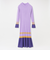 カラーブロックニットドレス