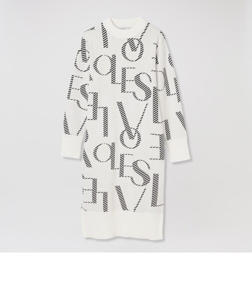 シャッフルロゴニットドレス
