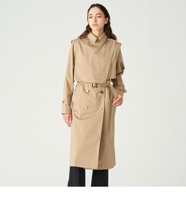 ベージュマスキュリントレンチ