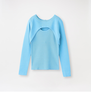 クロップドレイヤードコンビニット