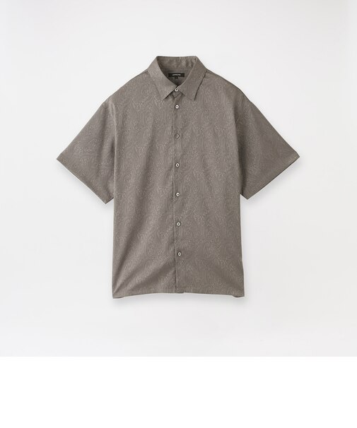 サテンジャカード ショートスリーブシャツ