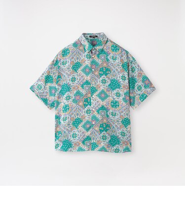 ペイズリープリントジャカード ショートスリーブシャツ