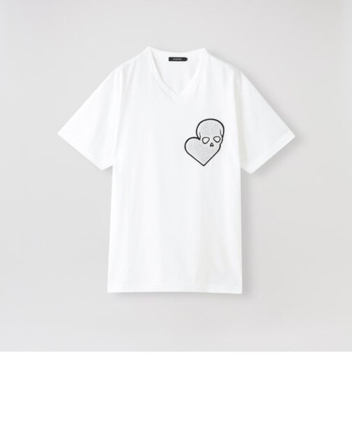 ラブスカルサガラワッペン VネックTシャツ