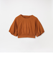 オープンバッククロップトブラウス