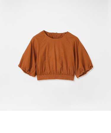 オープンバッククロップトブラウス