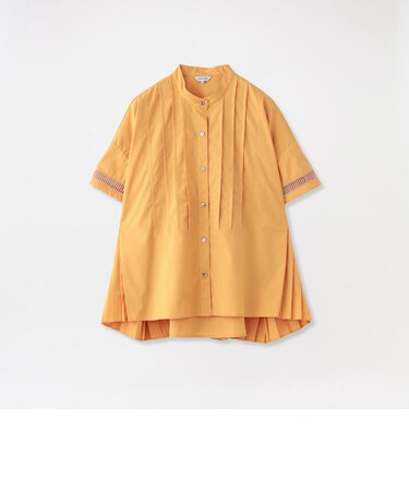 サイドプリーツハーフスリーブシャツ