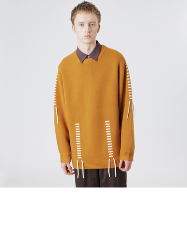 【UNISEX】ポイントスレッドクルーネック