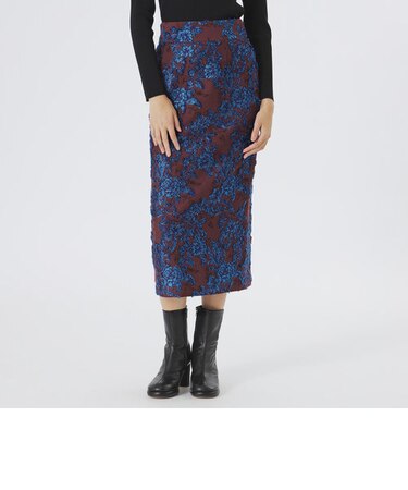 【ドラマ着用商品】フラワー カットジャカード スカート