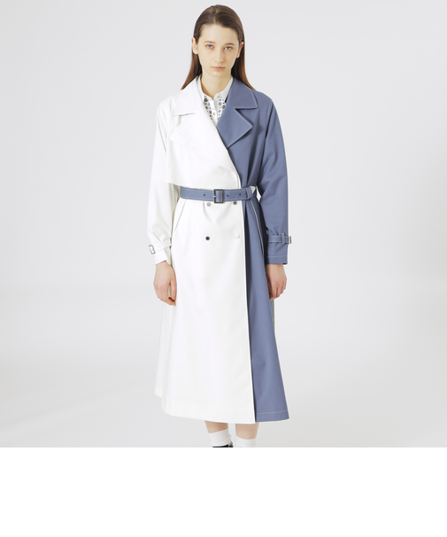 ブロッキングトレンチコート