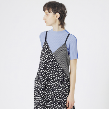 【手洗い可】【ドラマ着用商品】2フェイスハーフスリーブニット