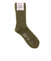 【MARCOMONDE】WOMEN マルコモンド ソックス mohair ribbed socks 84N3/1MO3-20C