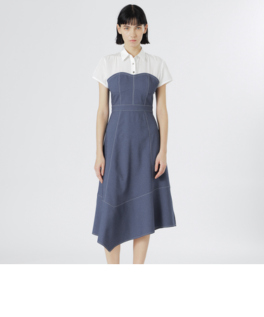 ビスチェコンビハーフスリーブワンピース