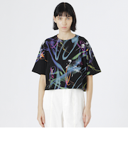 【KANAKO SASAKI】コラボレーション ネオン グラフィックプリントルーズTシャツ
