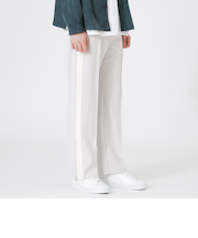 サイドブレードスリットイージーストレートパンツ