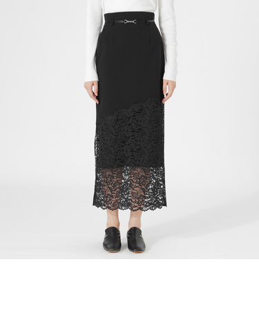 レースコンビタイトスカート