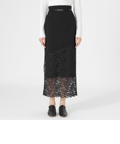 レースコンビタイトスカート