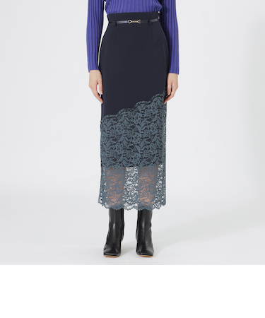 レースコンビタイトスカート