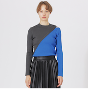 ブロッキングカットアウトニット