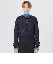 ラメZIPカーディガン