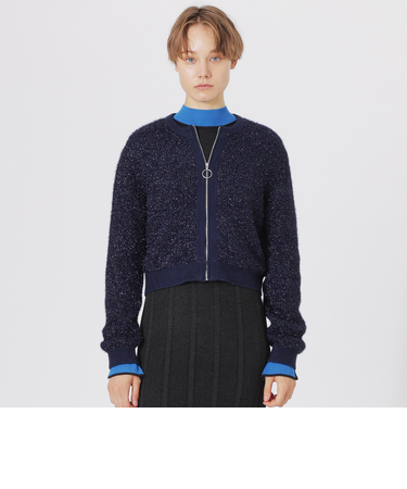 ラメZIPカーディガン