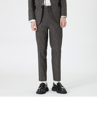 ベルベットコンビシルクネップスラックス