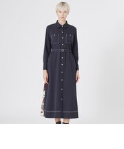 メランジツイルシャツワンピース