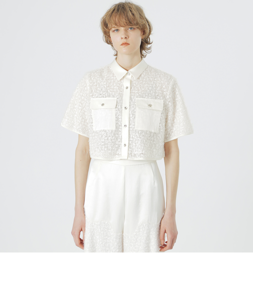 フェザースパンコールブラウス