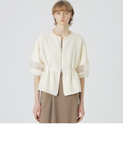 バブルジャカードペプラムブルゾン