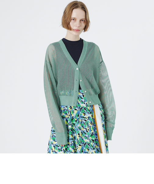 メッシュニットカーディガン