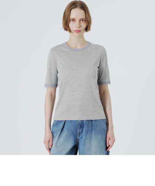 ラメリブTシャツ