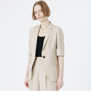 ウォッシャブルハーフスリーブジャケット