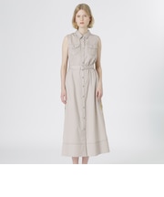 バックスカーフノースリーブワンピース