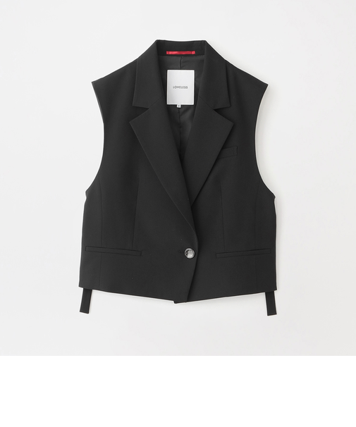 ポプリンショートジレ