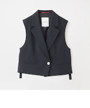 ポプリンショートジレ