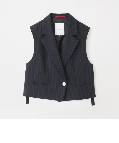 ポプリンショートジレ