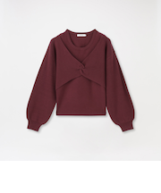 ニットレイヤードトップス