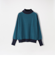 2フェイスブロッキングニット