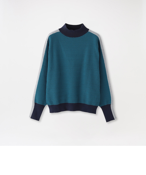 2フェイスブロッキングニット