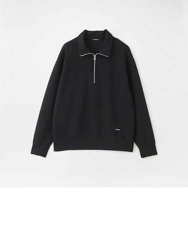 ハーフジップトップス