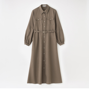 バックスカーフシャツワンピース
