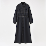 バックスカーフシャツワンピース