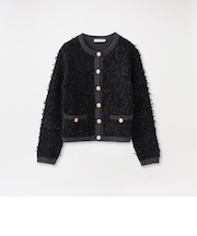 ツイードコンビカーディガン